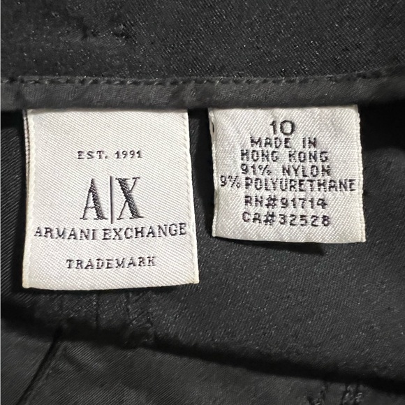 Armani Exchange A|X Women Black Zip Pocket Boot Cut Pants Stretch Size 10 - Picture 3 of 6
